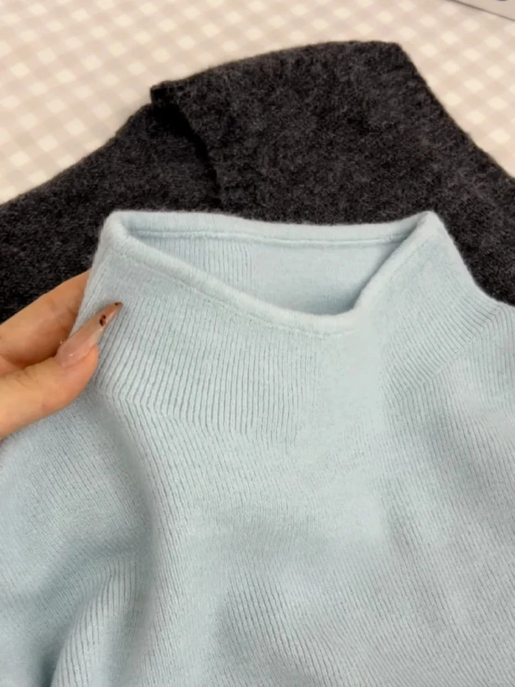 Women's Casual Vintage Knitted Long Sleeve Pullovers 2025 Autumn Winter Fashion Turtleneck Ladies Solid Sweater Woman clothing - Image 5